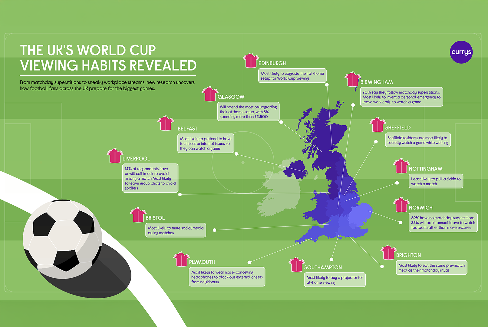 a map of the uk's world cup viewing areas